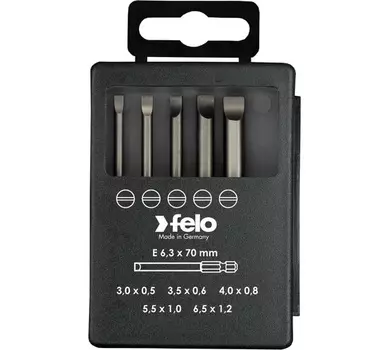 Набор бит Felo 03091716 SL Industrial 73 мм в кейсе, 5 шт