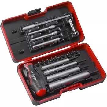Набор Felo 06082006 бит SL/PH/Tx/PZ и головок M-TEC c рукояткой SMART в кейсе, 20 шт
