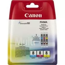 Набор картриджей Canon CLI-8 C/M/Y Multipack 0621B029 для PIXMA MP800/MP500/iP6600D/iP5200/iP5200R/i