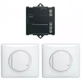 Набор Legrand 067777 Celiane with NETATMO, для управления освещением c 2-х мест, микромодуль реле 300 Вт 240В, два умных беспроводных 1-кл выкл, белый