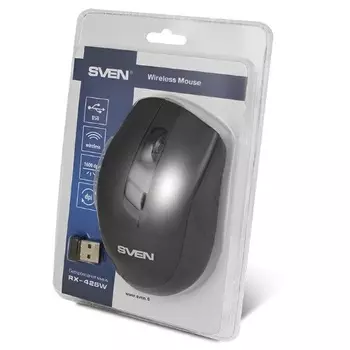 Мышь Wireless Sven RX-425W SV-014483 6 кн, 1600dpi, USB, черная