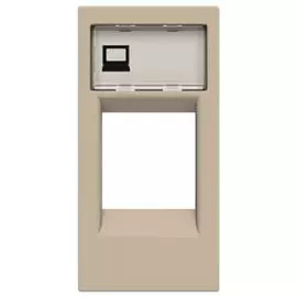 Накладка ABB 2CLA211810N1901 телеф/комп розетки(для суп.2017.2,2017.3,2018,2018.5,2018.6,2018.8) шампань