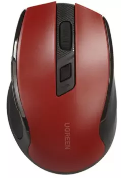 Мышь Wireless UGREEN 25752_ 4000DPI 2.4 GHz, BT, цвет: красный