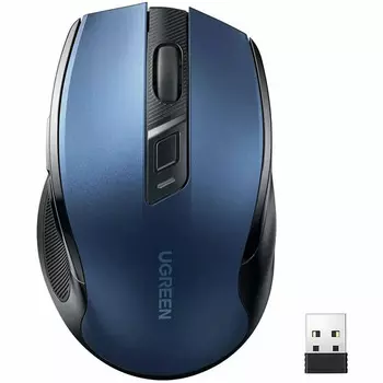 Мышь Wireless UGREEN MU006 25753_ 2.4GHz 4000 dpi, BT. Цвет: синий
