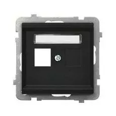 Накладка Ospel GPK-1R/p/33 одинарный, тип Keystone, простой, черный металлик