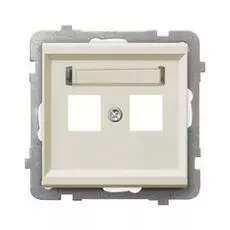 Накладка Ospel GPK-2R/p/27 двойной, тип Keystone, простой, экрю