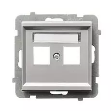 Накладка Ospel GPK-2R/p/38 двойной, тип Keystone, простой, серебро матовое