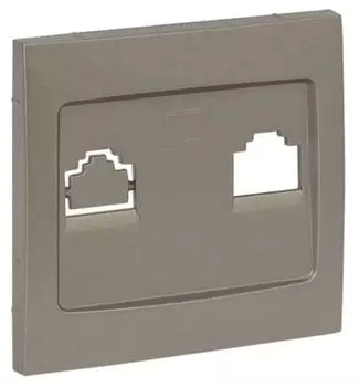 Накладка розетки компьютерной EKF ESK01-L-035-40 Валенсия RJ-45 1-местная кашемир