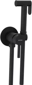 Гигиенический душ Sancos Start SC1001MB со смесителем, черный матовый