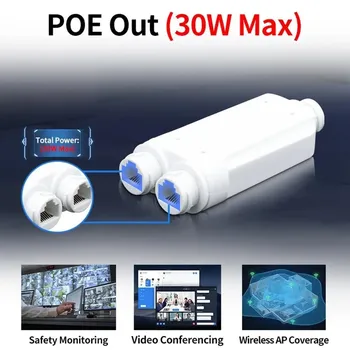Водонепроницаемый ретранслятор POE 2 портов IP66