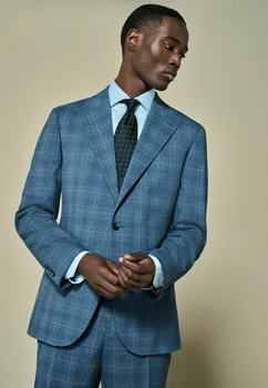 Пиджак-блейзер TAILORED FIT CHECK Next, синий