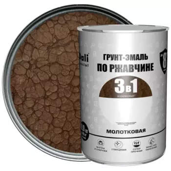 Грунт-эмаль по ржавчине 3 в 1 Dali Special молотковая цвет коричневый 0.9 кг