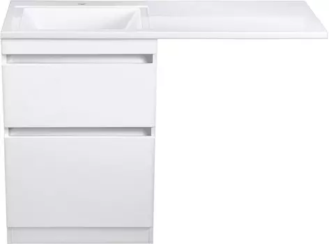 Тумба с раковиной Style Line Даллас 120 Люкс Plus напольная, белая