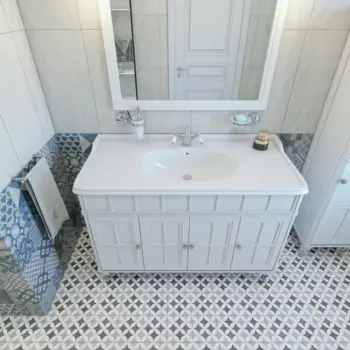 Тумба с раковиноой Caprigo Borgo 120 белый матовый