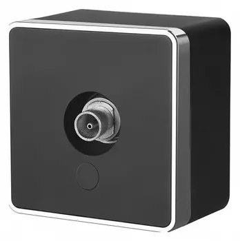 ТВ-розетка оконечная Werkel Gallant черный/хром W5083035 4690389164767