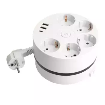 Удлинитель Stekker Comfort 5гн 2USB+С 2,5м с/з Comfort HM10-51-01 49591