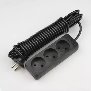 Удлинитель Uniel 3гн х 5м б/з Standard S-CD3-5 Black UL-00003605