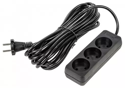Удлинитель Uniel Ultra 3гн х 10м б/з S-CU3-7 Black UL-00009987