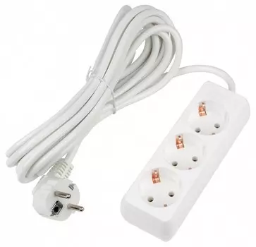 Удлинитель Uniel Ultra 3гн х 5м с/з S-GCU3-5 White UL-00010002