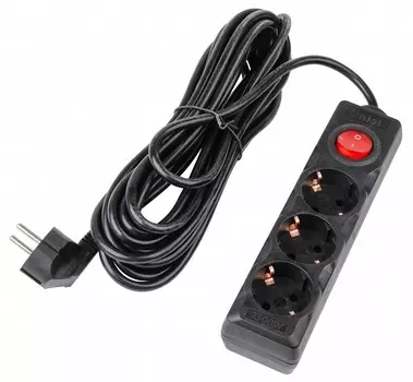 Удлинитель Uniel Ultra 3гн х 7м с/з S-GCU3-7B Black UL-00010020