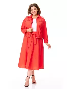 Юбочные костюмы М-7536 красный, белый