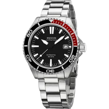 Швейцарские наручные мужские часы Epos 3438.131.91.15.30. Коллекция Diver