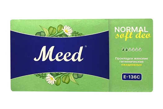 Прокладки женские гигиенические Meed ежедневные целлюлозные Soft deo, 60 шт
