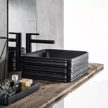 Накладная раковина Gid 38 Bm965 черная матовая