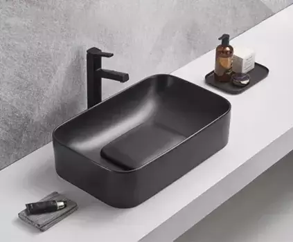 Накладная раковина Gid 61 Bm9598 черная матовая
