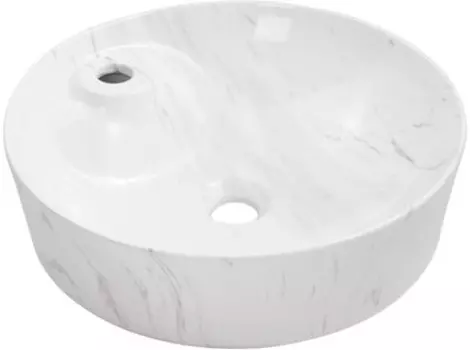 Накладная раковина Gid Luxe line 45 D1306h012 белая под мрамор