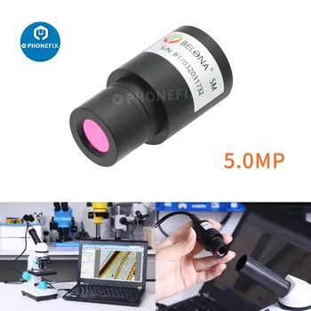 Цифровой электронный окуляр 5 Мп/2 МП CMOS USB 2,0, биологический стереомикроскоп, промышленная видеокамера с кольцевым адаптером 23,2 мм