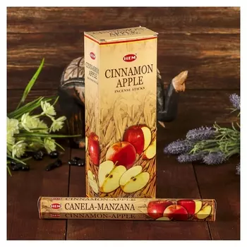 Благовония "HEM" 20 палочек угольные Cinnamon Apple