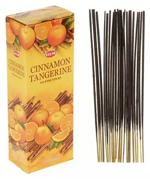 Благовония "HEM" 20 палочек угольные Cinnamon Tangerine