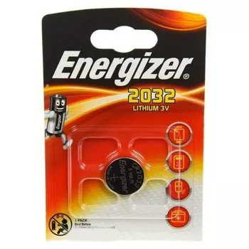 Батарейка литиевая Energizer, Cr2032-1bl, 3В, блистер, 1 шт.