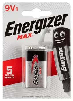 Батарейки Energizer Max крона 9v/522 бл/1шт