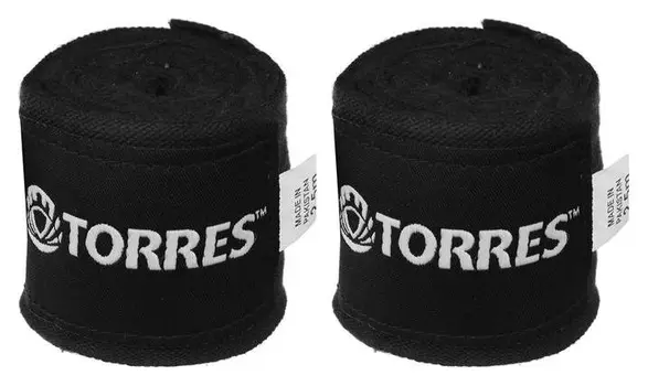 Бинт боксерский эластичный "Torres" арт.prl62018bl, дл. 2,5 м, шир. 5 см, 1 пара, черный
