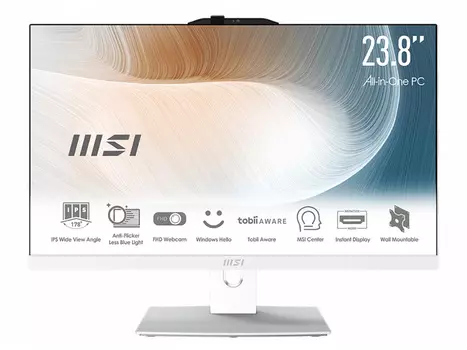 Моноблок AIO MSI Modern AM242TP 12M-214XRU 9S6-AE0712-214 (23.8", Core i5 1240P, 16Gb/ SSD 512Gb, Iris Xe Graphics eligible) Белый