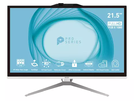 Моноблок AIO MSI PRO AP222T 13M-082RU 9S6-AC0112-082 (21.5", Core i5 13400, 16Gb/ SSD 512Gb, UHD Graphics 730) Белый