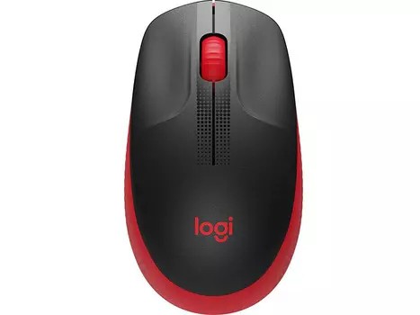 Мышь беспроводная Logitech M190, 1000dpi, Wireless/USB, Черный/Красный, 910-005908