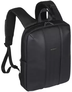 Рюкзак 14” RivaCase 8125 black, Полиуретан/Полиэстер, Черный