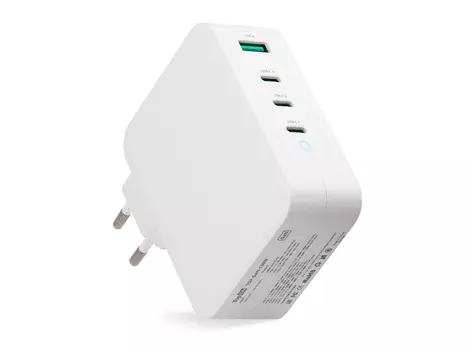Сетевое зарядное устройство TopON GaN 130W 3xType-C, USB, Power Delivery, Quick Charge 4.0, Белый TOP-GaN-130W Белый