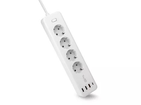 Сетевой фильтр TopON TOP-PWS4, 4 розетки, 3 USB, Type-C, PD 20W QC, 4000W, 1.8 м Белый TOP-PWS4 Белый