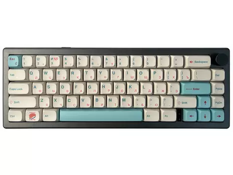 Клавиатура беспроводная механическая Epomaker EK68, Gateron Pro Yellow Switch, Bluetooth, RGB, 3000мАч, Серый EK68-BLK-SUS-GatY