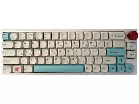 Клавиатура беспроводная механическая Epomaker TH66 Pro, Epomaker Budgerigar Switch, Bluetooth, RGB, 2200мАч, Белый TH66Pro-WHT-SUS-Budg