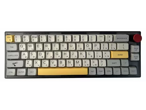 Клавиатура беспроводная механическая Epomaker TH66 Pro, Epomaker Flamingo Switch, Bluetooth, RGB, 2200мАч, Черный TH66Pro-BLK-THE-Flam