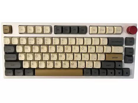 Клавиатура беспроводная механическая Epomaker TH80 Pro, Epomaker Budgerigar Switch (Tactile), Bluetooth, RGB, 4000мАч, Белый TH80Pro-WHT-DAW-Budg
