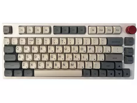 Клавиатура беспроводная механическая Epomaker TH80 Pro, Gateron Pro Blue Switch, Bluetooth, RGB подстветка, 4000мАч, Белый TH80Pro-WHT-BOT-GatB