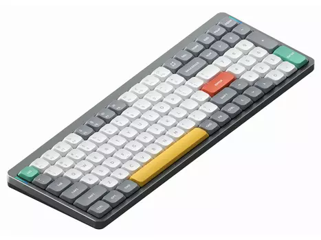 Клавиатура беспроводная механическая Nuphy AIR96, low profile gateron 2.0, Wisteria Switch, Bluetooth, RGB подсветка, 4000мАч, Серый AIR96-G-23