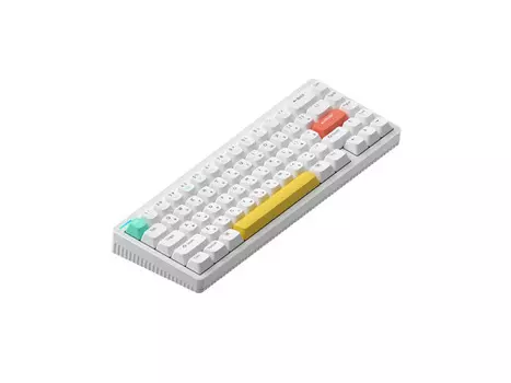 Клавиатура беспроводная механическая Nuphy Halo65, Gateron G Pro 2.0, Baby Kangaroo Switch, Bluetooth, RGB подсветка, 4000мАч, Белый Halo65-RU-W-12
