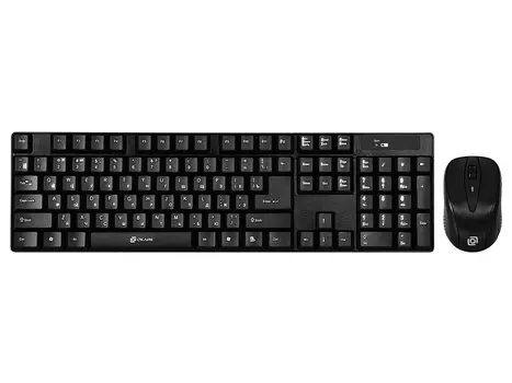 Клавиатура + мышь беспроводная Oklick 210M, Wireless/USB, Черный 612841
